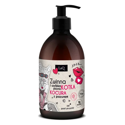 Laq &quot;Zwinna i szybka&quot; - Sprchový gel s vůní pivoňky, 500 ml