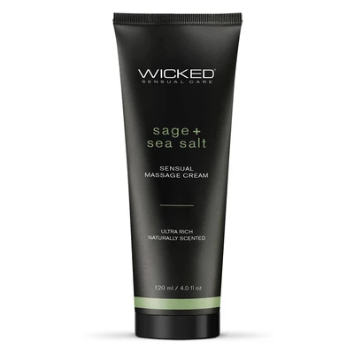 Wicked Sensual Massage Gel - Krem do masażu z szałwią i solą morską, 120 ml