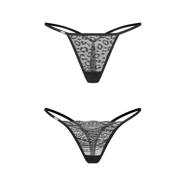 Obsessive Clara 2-pak - Stringi z otwartym krokiem