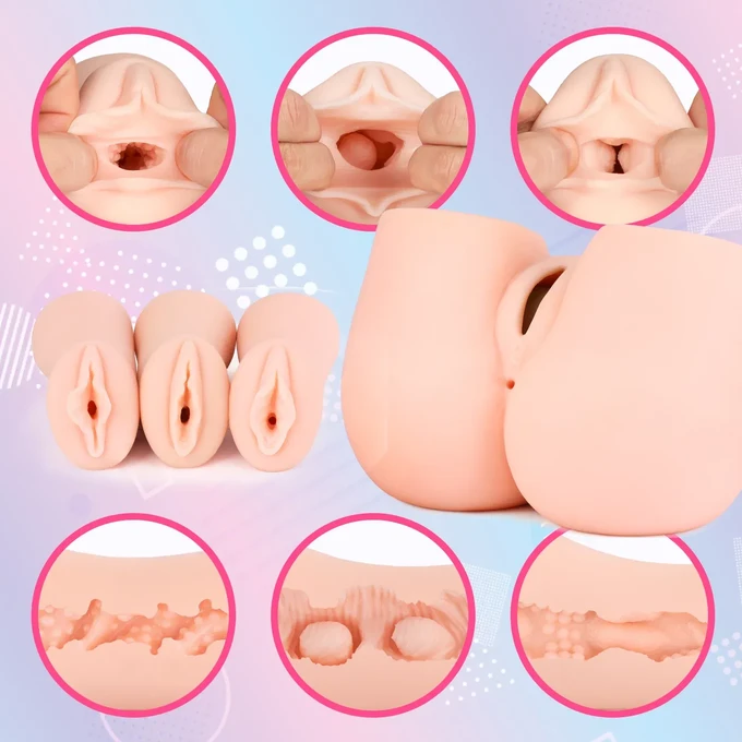 Seiraku Toys The Three Ages - Naturalistický masturbátor s vyměnitelnými tunely
