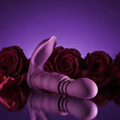 Playboy Match Play - Podwójny wibrator z funkcją pulsacji, z możliwością używania oddzielnie