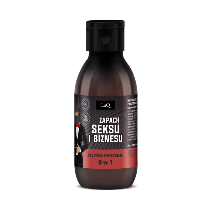 Laq "Doberman zapach Seksu i biznesu - żel pod prysznic czarny mat, 100 ml