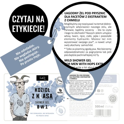 Laq &quot;Kozioł z klasą&quot; - sprchový gel, 500 ml