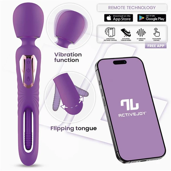 Intoyou App Series Salma Wand - Vibrátor s hůlkou a funkcí orální stimulace