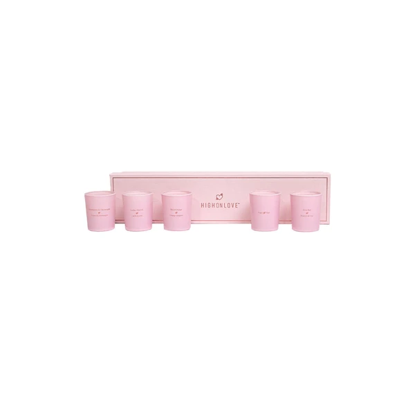 High On Love Mini Sensual Massage Candles  5 X 35G - Zestaw świec do masażu