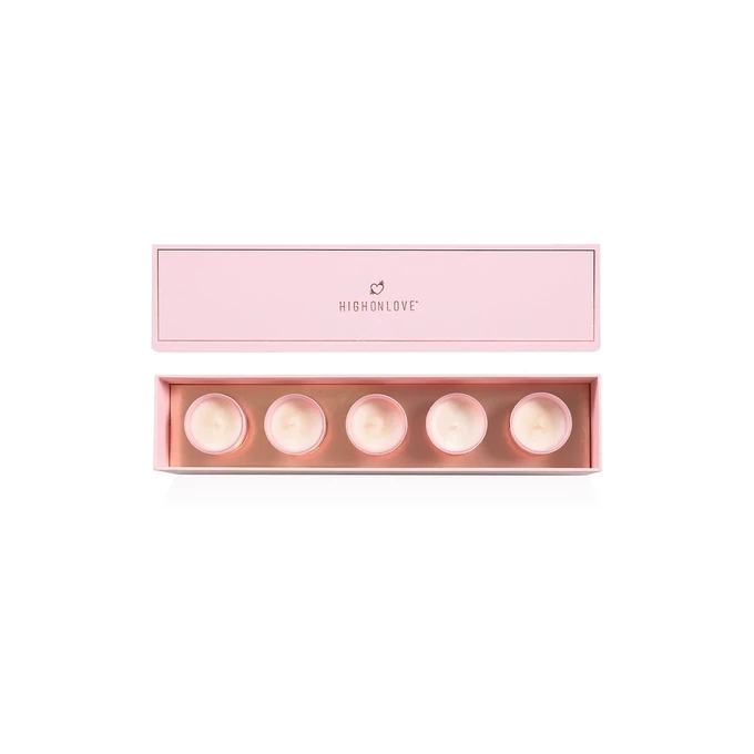 High On Love Mini Sensual Massage Candles  5 X 35G - Zestaw świec do masażu