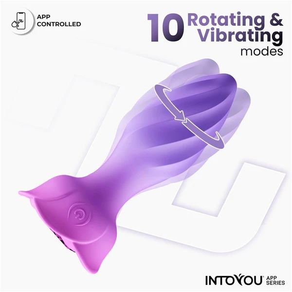 Intoyou App Series Moxy - Vibrační anální kolík ovládaný aplikací s rotační funkcí
