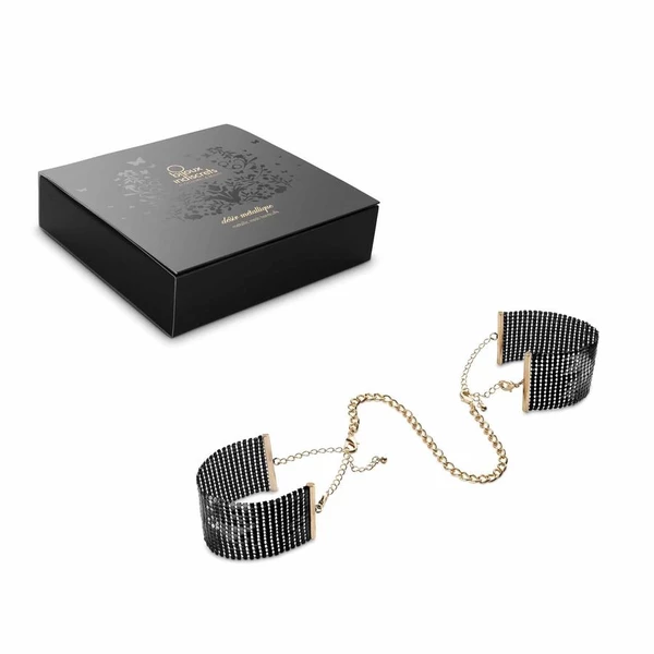 Bijoux Indiscrets Désir Métallique -  kajdanki z łańcuszków, czarno-złoty