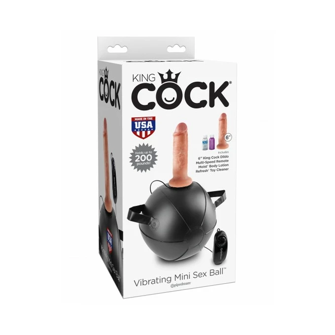 King Cock Vibrating Mini Sex Ball with 6&quot; Dildo