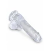 King Cock 6 Inch Cock with Balls Transparant - dildo