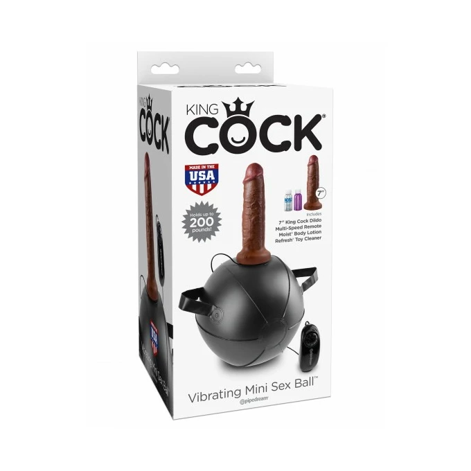 King Cock Vibrating Mini Sex Ball with 7&quot; Dildo