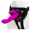 Vibrating Strap-On Harness Set uprząż z wibratorem strap on - czarno-różowy