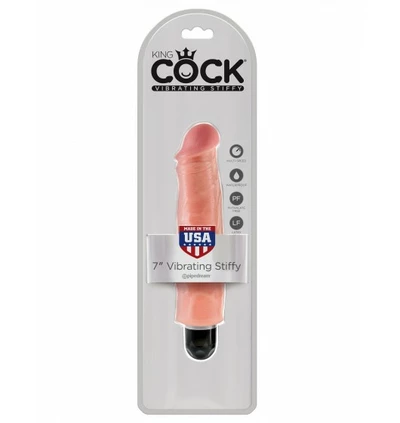 Kink Cock 7&quot; Vibrating Stiffy Flesh - wibrujące dildo