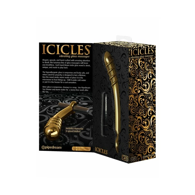 Icicles Gold Edition G05 - Szklany korek analny