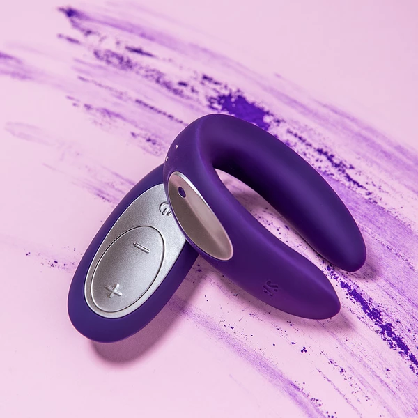 Satisfyer Partner Double Plus Remote  - Vibrátor pro páry s dálkovým ovládáním
