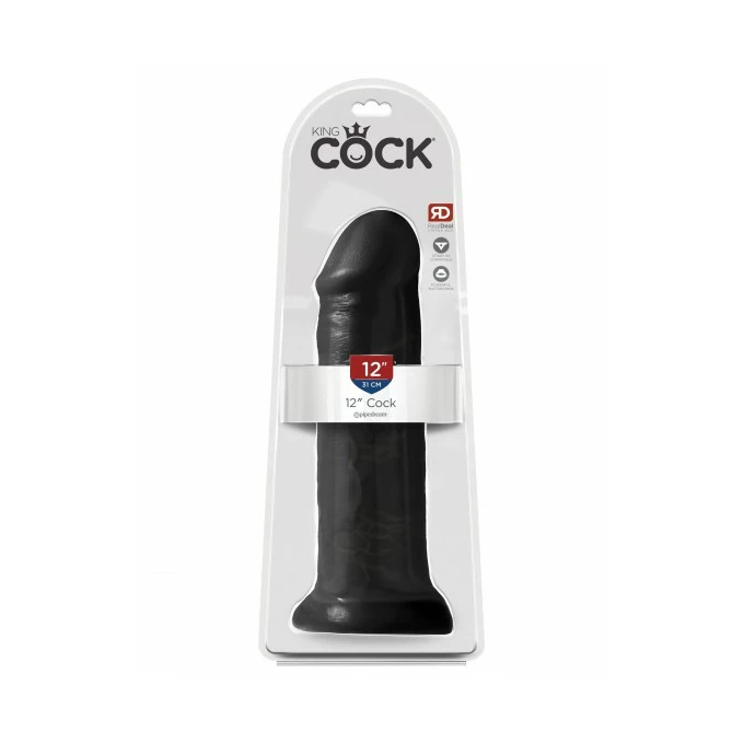 King Cock 12&quot; Cock Black - dildo