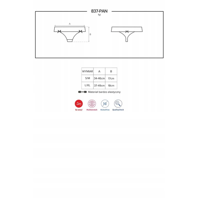 Obsessive 837-PAN-1 figi  - czarne