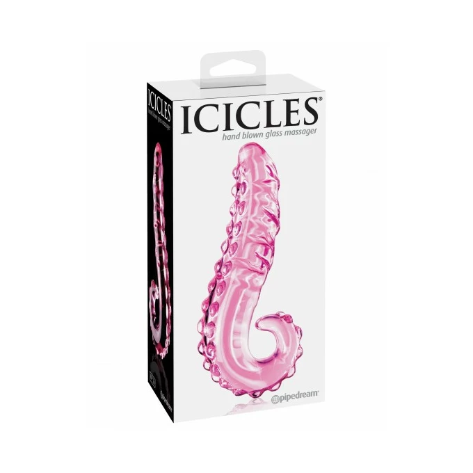 Icicles No. 24 - Szklane dildo, Różowy