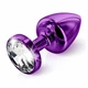 Diogol Anni Butt Plug Round Purple 30 mm  - zdobený anální kolík Fialový