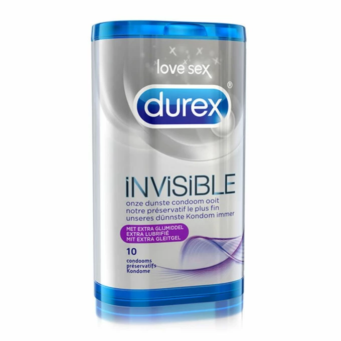 Durex Invisible Extra Lubricated Condoms  - Prezerwatywy cienkie