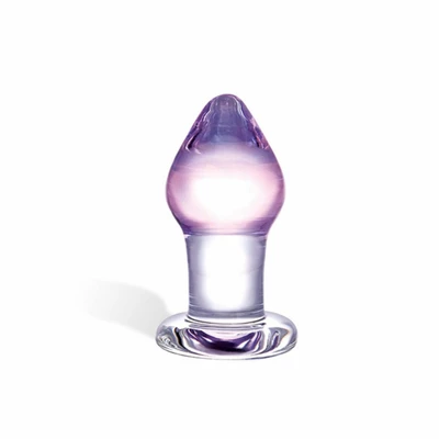 Glas Amethyst RainGlass Butt Plug - Szklany korek analny