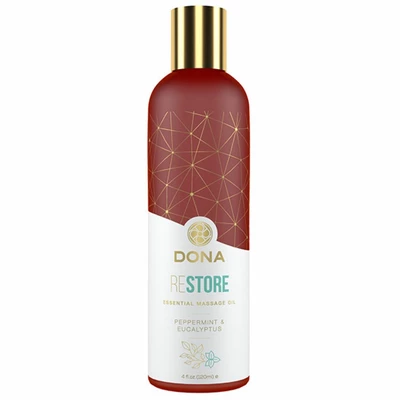 Dona Essential Massage Oil Restore Peppermint &amp; Eucalyptus 120 ml - Olejek do masażu