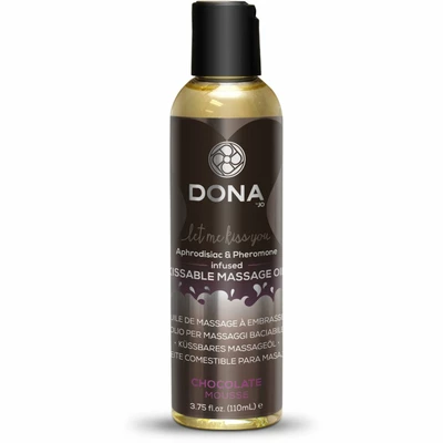 Dona Kissable Massage Oil Chocolate Mousse 110ml - Jadalny olejek do masażu, czekoladowy