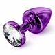 Diogol Anni Butt Plug Round Purple 35 mm  - zdobený anální kolík Fialový