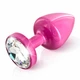 Diogol Anni Butt Plug Round Pink 30 mm  - zdobený anální kolík Růžový