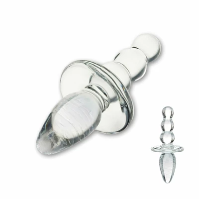 Glas Titus BeadedGlass Butt Plug - Szklany korek analny