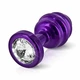 Diogol Ano Butt Plug Ribbed Purple 30 mm  - zdobený anální kolík Fialový