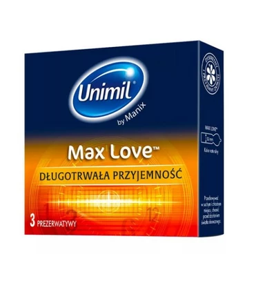 Unimil Max Love - prezerwatywy prążkowane