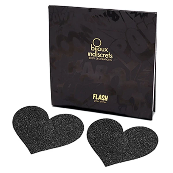 Bijoux Indiscrets Flash Heart - Nasutnki, Czarny