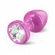 Diogol Anni R Butt Plug Clover Pink 25 mm  - zdobený anální kolík Růžový