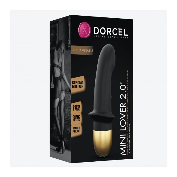 Marc Dorcel Mini Lover Black &amp; Gold 2.0 - Wibrator punktu G, czarny