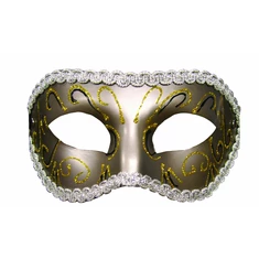 Sex&amp;Mischief Grey Masquerade Mask  - Karnevalová maska