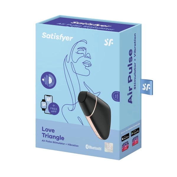 Satisfyer Love triangle black  - Wibrator łechtaczkowy sterowany aplikacją