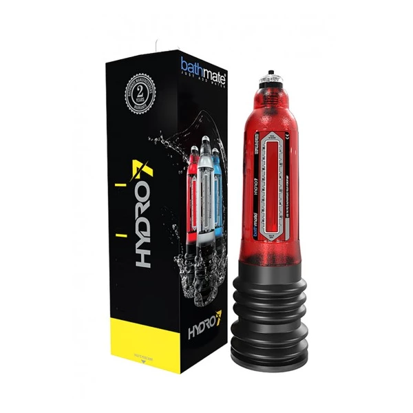 Bathmate Hydro7 Brilliant Red - Pompka do penisa, Czerwony