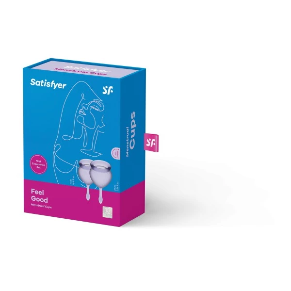 Satisfyer Feel Good Menstrual Cup Set Lila - Kubeczki menstruacyjne