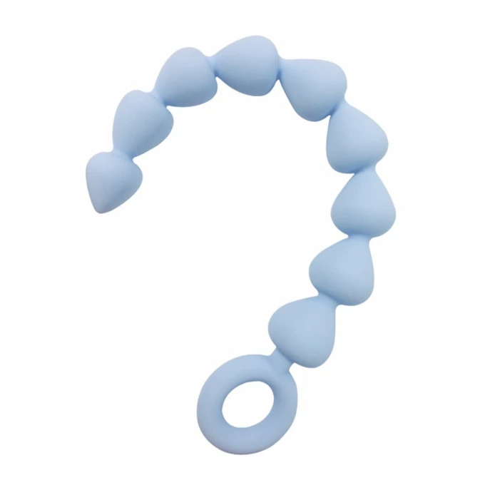 Sex In The Shower Sex in the Shower Blue Silicone Anal Beads - Koraliki analne