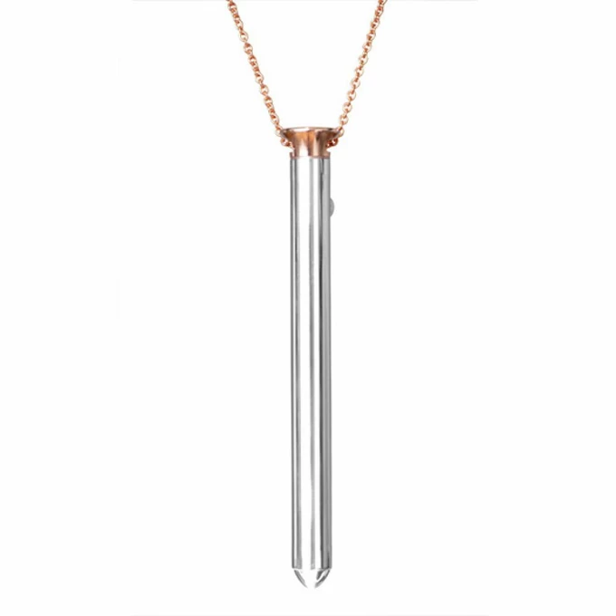 Crave Vesper Vibrator Necklace -Miniwibrator w kształcie naszyjnika, Różowe złoto