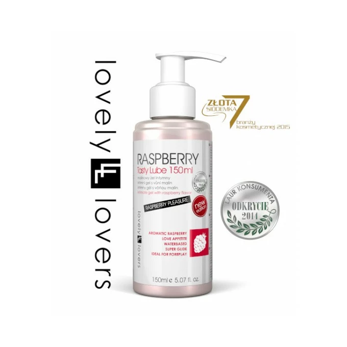 Lovely Lovers Raspberry Tasty Lube 150 ml - Lubrykant o smaku truskawki