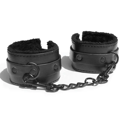 Sex&amp;Mischief Shadow Fur Handcuffs - Kajdanki