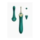 Zalo Bess Turquoise Green  - Klasický vibrátor s různými nástavci zelený