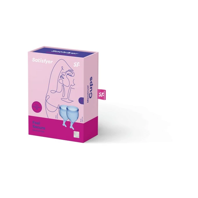 Satisfyer Feel Secure Menstrual Cup Set Dark Blue - Kubeczki menstruacyjne