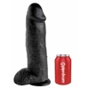 King Cock 12&quot; Cock with Balls Black - Dildo klasyczne