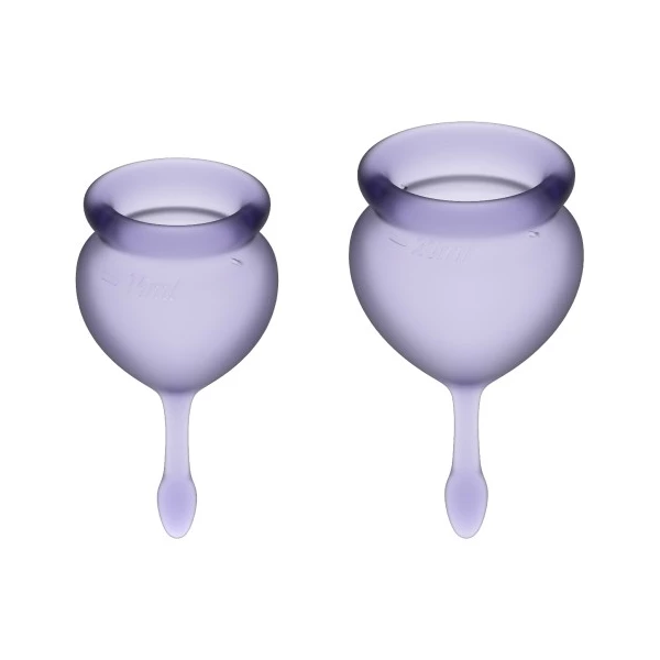 Satisfyer Feel Good Menstrual Cup Set Lila - Kubeczki menstruacyjne
