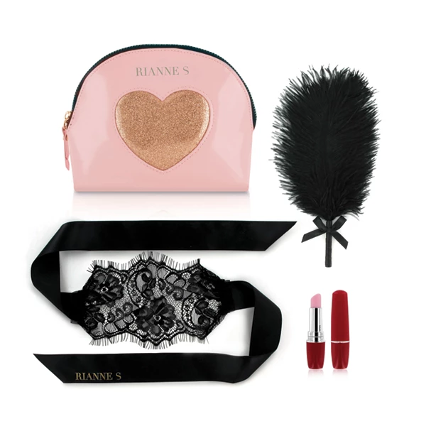 Rianne S Kit dAmour Pink/Gold - Wibrujący pierścień erekcyjny, Różowy ze Złotym