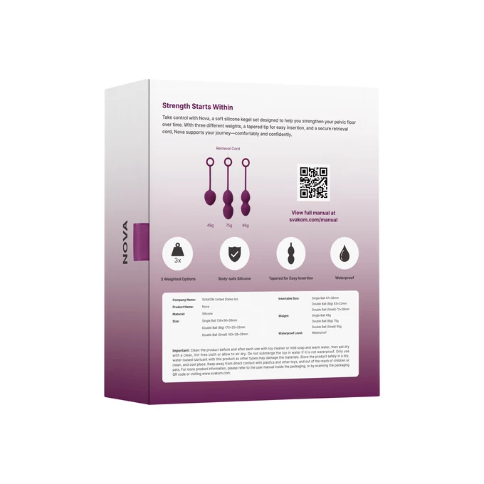 Svakom Nova Kegel Balls Violet  - Venušiny kuličky fialové
