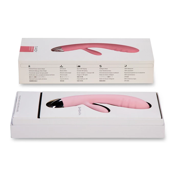 Svakom Barbara Ultra Soft Vibrator Pale Pink  - Vibrátor na bod G růžový